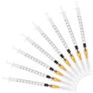Seringa de 1 mL com agulha de 25 G e 1 cm, Luer Lock, embalagem individual x50