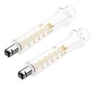 Seringa de vidro Jiaxix 10ml/cc com metal Luer Lock, pacote com 2 unidades