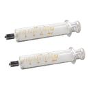 Seringa de vidro Jiaxix 20ml/CC para líquido com cabeça de metal, pacote com 2 unidades