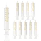 Seringa de vidro Jiaxix, pacote com 10 ml, 10 ml, com tampas