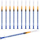 Seringa DM YOSLEB de 1 ml/cc de plástico Luer Slip 25 Ga, pacote com 100
