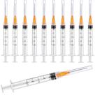 Seringa DM YOSLEB de plástico Luer Lock de 2,5 mL com agulha de 25 Ga x100