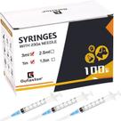 Seringa Gufastoe de 3 ml/CC com 23G 1" de segurança embalada individualmente x100