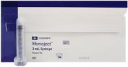 Seringa Monoject 3 ml com ponta regular estéril, pacote com 100 unidades