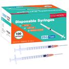 Seringas COZYRIDERS 1 ml 25 G 1 cm Needle Luer Lock, pacote com 100 Seringas COZYRIDERS 1 ml 25 G 1 cm Needle Luer Lock, pacote com 100