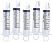 Seringas de 100 ml (pacote com 5) com adaptadores de ponta para laboratórios e jardins