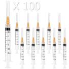 Seringas descartáveis de 3 mL com agulha 25G 1", pacote com 100 - A AKRAF
