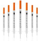Seringas MED NEEDLE U-100 de 1 ml/CC com 31 G 1/4" (6 mm), pacote com 25 Seringas MED NEEDLE U-100 de 1 ml/CC com 31 G 1/4" (6 mm), pacote com 25