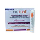 Seringas para insulina 0,3ml 5mm x 32g - 100und - uniqmed
