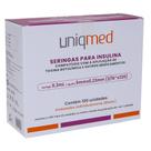 Seringas Uniqmed 100U 0,3mL 5mm 32G Com 100 Un