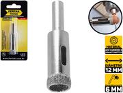 Serra Copo Diamantada Refrigerada Vidro Cerâmica Fertak 12mm 291012