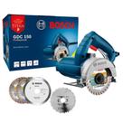 Serra Mármore Bosch TITAN 1500W GDC 150 5" com 3 Discos Diamantados + 1 para Madeira