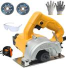 Serra Marmore DeWalt 125mm 1400W DW862 Kit 2 Discos Trena Óculos Luva