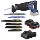 Serra Sabre Bosch GSA 185-LI 18V 2 lâminas + 2 Baterias 4,0Ah + Carregador bivolt + Kit de lâminas de serra sabre Serra Sabre Bosch GSA 185-LI 18V 2 lâminas + 2 Baterias 4,0Ah + Carregador bivolt + Kit de lâminas de serra sabre