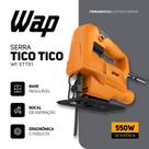 Serra Tico Tico WAP 550W WF STT01 Com Base Regulvel e Bocal de Aspirao 127V base regulável 0 a 45corte de madeira metal
