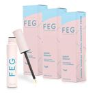 Sérum Intensificador de Cílios FEG Rapid Growth - Kit com 3 Tubos de 3ml