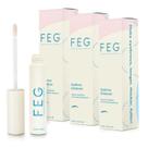 Serum intensificador de sobrancelhas FEG Natural Growth, pacote com 3 tubos de 3 mL