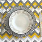 Serviço Americano Chevron Amarelo Impermeável - 35 x 45cm Serviço Americano Chevron Amarelo Impermeável - 35 x 45cm