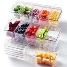 Servidor de bandejas de condimentos refrigerados, pacote com 2 unidades Luckore com 5 recipientes
