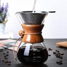 Servidores de café bules de chá de vidro resistente a altas temperaturas cafeteira cafeteira máquina de café expresso panela de filtro de aço inoxidável