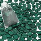 Serwalin 300 pétalos de rosa de seda verde oscuro para decoración de boda