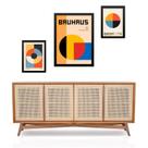 Set 3 Quadros Arte Colorida Bauhaus - com vidro Set 3 Quadros Arte Colorida Bauhaus - com vidro