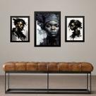 Set 3 Quadros Artes Pessoas Raça Negra Set 3 Quadros Artes Pessoas Raça Negra