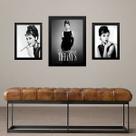 Set 3 Quadros Audrey Bonequinha De Luxo - com vidro Set 3 Quadros Audrey Bonequinha De Luxo - com vidro