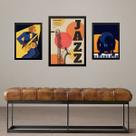 Set 3 Quadros Decorativos Jazz - Posters Set 3 Quadros Decorativos Jazz - Posters