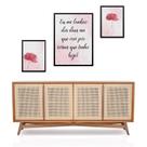 Set 3 Quadros Dias Em Que Orei - Floral - com vidro