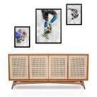 Set 3 Quadros Futebol Aquarela - com vidro Set 3 Quadros Futebol Aquarela - com vidro