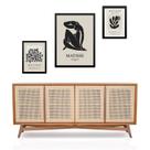 Set 3 Quadros Matisse Preto Branco Cinza Set 3 Quadros Matisse Preto Branco Cinza