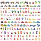 Set de 156 Gomas de Borrar King 3D con Mascotas y Objetos Adorables