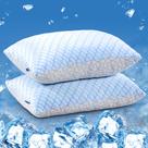 Set de 2 Almohadas Estándar Puredown de Espuma Ajustable y Refrigerante
