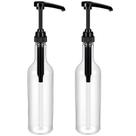 Set de 2 Botellas Maxdot de 750 ml (25 oz) con Bombas dosificadoras de plástico para jarabe