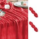Set de 2 Caminos de Mesa Wokceer 89x305 cm de Gasa Roja