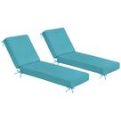 Set de 2 cojines para chaise lounge Sundale Outdoor Olefina en color teal