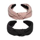 Set de 2 diademas anchas de gasa con moño para mujer