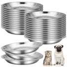 Set de 24 Platos para Mascotas Kathson de Acero Inoxidable de 16 cm de Diámetro Set de 24 Platos para Mascotas Kathson de Acero Inoxidable de 16 cm de Diámetro