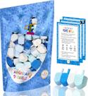 Set de 25 Drelines de Plástico Azul y Blanco de The Dreidel Company