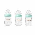 Set de 3 Biberones de Vidrio Oberni de 150 ml Anticólico de Cuello Ancho