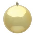 Set de 4 Adornos Navideños Vickerman Bola Plástica Dorada de 6" Set de 4 Adornos Navideños Vickerman Bola Plástica Dorada de 6"