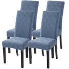 Set de 4 Fundas Elásticas para Sillas de Comedor en Gris Azulado Set de 4 Fundas Elásticas para Sillas de Comedor en Gris Azulado