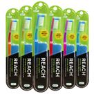 Set de 6 cepillos de dientes Reach Crystal Clean con cerdas suaves