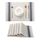 Set de 6 Individuales para Mesa Leetaltree Caqui-Azul Resistentes al Calor en PVC