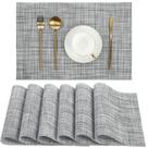 Set de 6 Individuales para Mesa SHACOS de Vinilo Tejido, Resistente al Calor 45x30cm