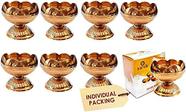 Set de 8 Diyas de Latón para Puja de Diwali Craftsman 4.6 cm x 3.8 cm