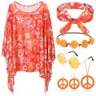 Set de Accesorios para Disfraz Hippie Hicarer para Mujeres y Niñas x6 Set de Accesorios para Disfraz Hippie Hicarer para Mujeres y Niñas x6