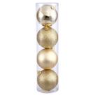 Set de Adornos Vickerman 6" Honey Gold con 4 Acabados y 4 Esferas