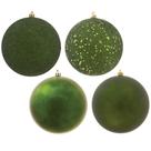 Set de Adornos Vickerman Esfera Verde Musgo con 4 Acabados - 12 Adornos